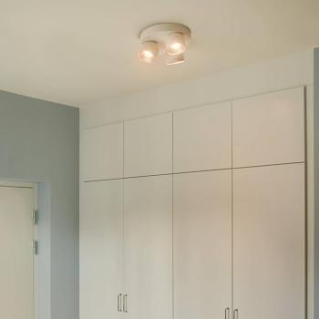 Downlight Pitcher, fehér/ezüst, 3 izzós, kerek, fém kép