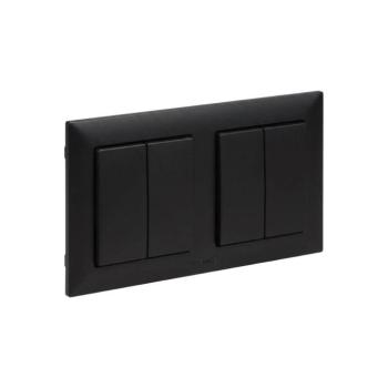 Legrand - 2x Dupla soros kapcsoló č. 5 SUNO kerettel fekete LR0077+2XLR0071 kép