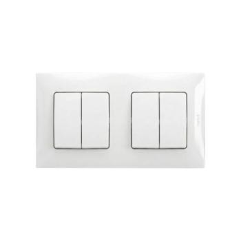 Legrand - 2x dupla soros kapcsoló sz. 5 NILOE kerettel fehér LR0029+2XLR0023 kép