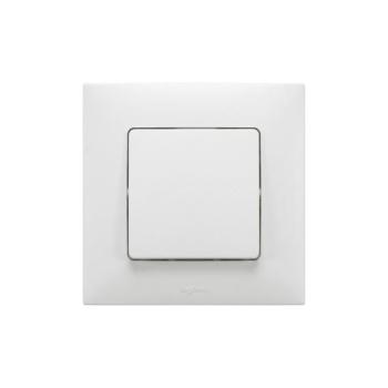 Legrand - 6-os lépcsőházi kapcsoló NILOE kerettel, fehér LR0028+LR0024 kép