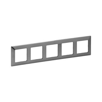 Legrand 754155 - VALENA LIFE 5P kapcsolókeret, rozsdamentes acél 754155 kép