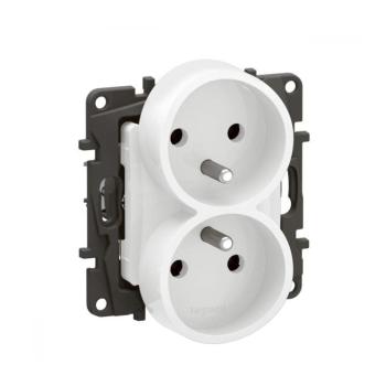Legrand - Dupla fali aljzat keret nélkül NILOE 250V fehér NP3111WH kép