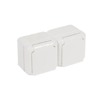 Legrand - Dupla háztartási aljzat FORIX 250V IP44 fehér 782377 kép