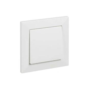 Legrand - Egypólusú 1/0 kapcsoló kerettel SUNO fehér LR0092+LR0089 kép