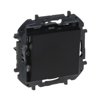 Legrand - Egypólusú 1/0 nyomógomb keret nélkül NILOE STEP fekete 863507B kép
