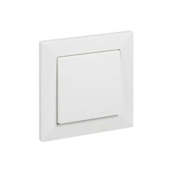 Legrand - Egypólusú 1-es kapcsoló SUNO kerettel, fehér LR0092+LR0086 kép