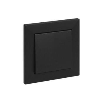 Legrand - Egypólusú 1-es kapcsoló SUNO kerettel, fekete LR0076+LR0070 kép
