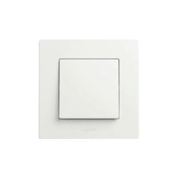 Legrand - Egypólusú kapcsoló č. 1/0 NILOE STEP kerettel, fehér LR0060+LR0057 kép