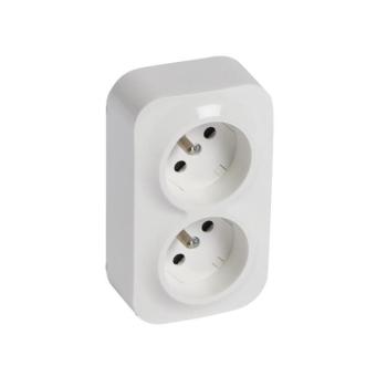Legrand - Fali dupla háztartási aljzat FORIX 250V fehér 782419 kép