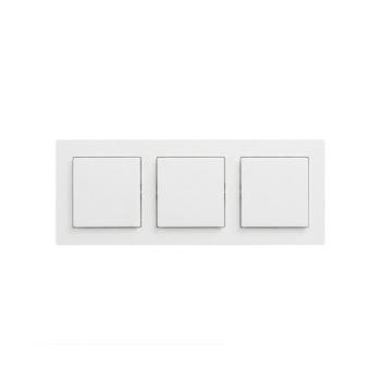 Legrand - Hármas egypólusú kapcsoló 1-es jelöléssel, NILOE STEP kerettel, fehér LR0062+3XLR0054 kép