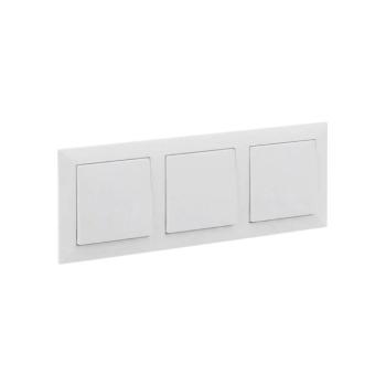 Legrand - Hármas egypólusú kapcsoló, 1-es, SUNO kerettel, fehér LR0078+3XLR0086