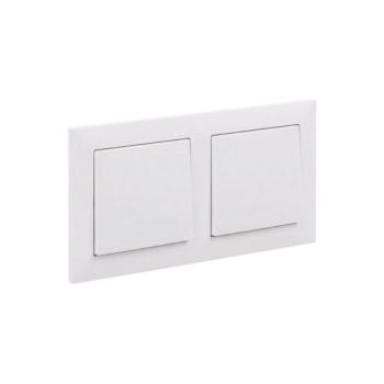 Legrand - Kettős egypólusú kapcsoló č. 1 SUNO kerettel fehér LR0093+2XLR0086 kép