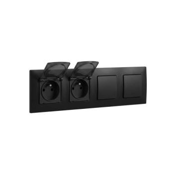 Legrand-Kettős kültéri aljzat és kettős egypólusú kapcsoló sz. 1 NILOE 250V sz LR0015+2xLR0003+2xLR0006 kép