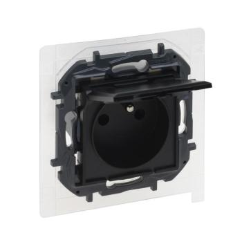 Legrand - Kültéri háztartási aljzat keret nélkül NILOE STEP 250V IP44 fekete 863535B kép