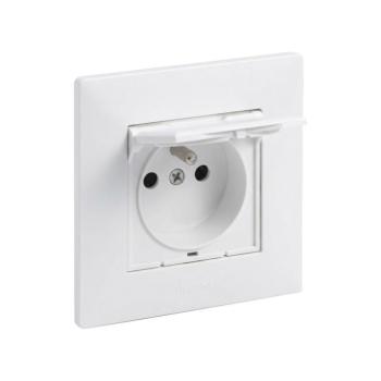Legrand - Kültéri háztartási aljzat kerettel NILOE STEP 250V IP44 fehér LR0060+LR0019 kép