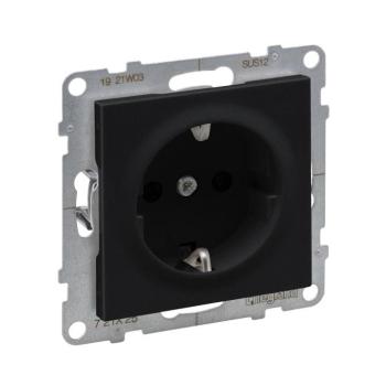 Legrand - Lakossági SCHUKO aljzat keret nélkül SUNO 250V fekete 721425 kép