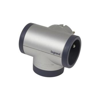 Legrand 049439-Elosztó konnektor forgó 2Z Típus E + USB-A + USB-C ezüst/fekete 049439 kép