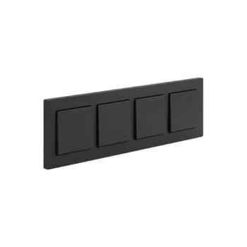 Legrand - Négyes egypólusú kapcsoló, 1-es számú, NILOE STEP kerettel, fekete LR0047+4xLR0038 kép