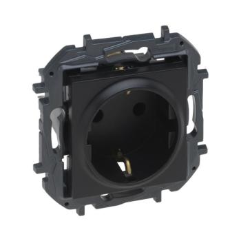 Legrand - NILOE STEP SCHUKO fali aljzat keret nélkül 250V fekete 863521B kép