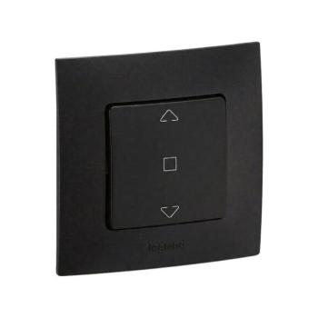 Legrand - Redőnyvezérlő kerettel NILOE fekete LR0012+LR0010 kép