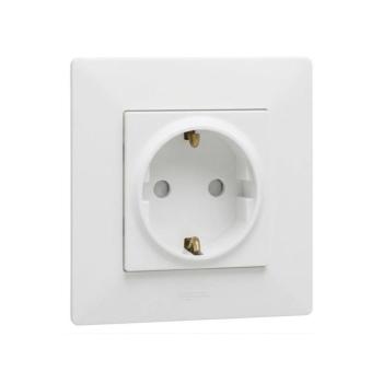 Legrand - SCHUKO fali aljzat NILOE STEP kerettel 250V fehér LR0060+LR0115 kép