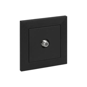 Legrand - SUNO TV aljzat kerettel, fekete LR0076+LR0075 kép