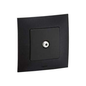 Legrand - TV aljzat NILOE kerettel, fekete LR0012+LR0011 kép