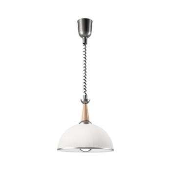 Lehúzható CHIARA csillár 1xE27/60W/230V ezüst/bükk LM-1.1.110 kép