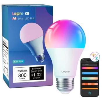 Lepro B1 AI okos izzó E27 RGBCW WiFi és Bluetooth 8.5 W 806 lm, 1 db