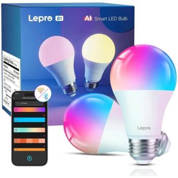 Lepro B1 AI okos izzó E27 RGBCW WiFi és Bluetooth 8.5 W 806 lm, 2 db kép