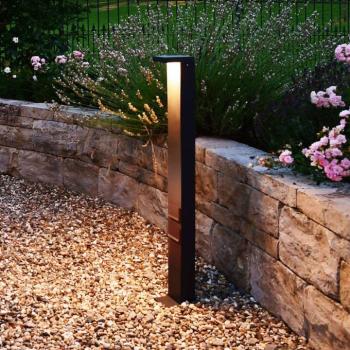 Lerna LED útvilágítás, magasság 100 cm, CCT, szürke, foglalat kép
