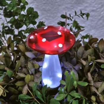 Leszúrható szolár gomba – 23,5 cm – 10 hidegfehér LED kép