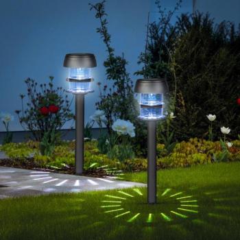 Leszúrható szolár lámpa - 1 fehér LED - 7,5 x 7,5 x 40 cm kép