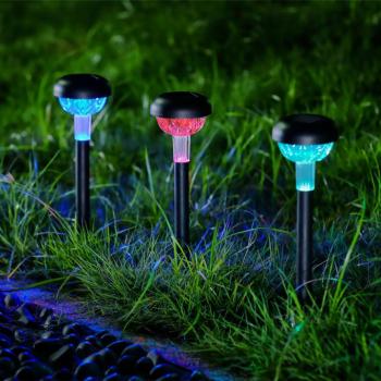Leszúrható szolár lámpa – RGB LED – 7 x 30 cm – színváltós kép