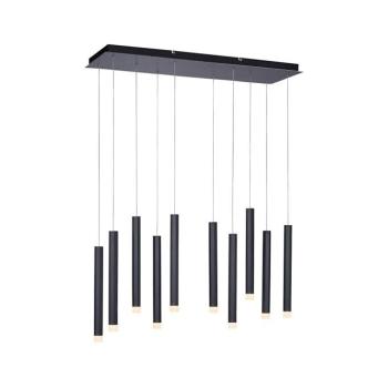 Leuchten Direkt 15206-18 - LED Csillár zsinóron 10xLED/4,8W/230V fekete 15206-18 kép