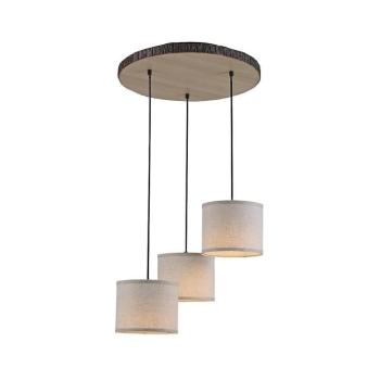 Leuchten Direkt 11236-79 - Csillár zsinóron BARK 3xE27/40W/230V 11236-79