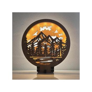 Li-Go 23583/DUB2 - LED Fényerőszabályozható asztali dekoráció LED/12W/230V 20x22 cm tölgy 23583/DUB2 kép