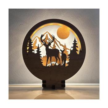 Li-Go 23592/DUB2 - LED dimmelhető asztali dekoráció LED/12W/230V 20x22 cm tölgy 23592/DUB2 kép