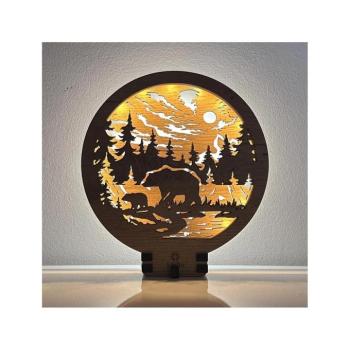 Li-Go 23595/DUB2 - Fényerőszabályozható LED asztali dekoráció LED/12W/230V 20x22 cm tölgy 23595/DUB2 kép