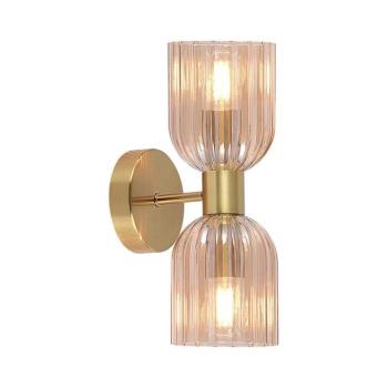 Light Prestige Fali lámpa PIEGA 2xE14/10W/230V sárgaréz/füstös bézs LP-939/2W amber kép