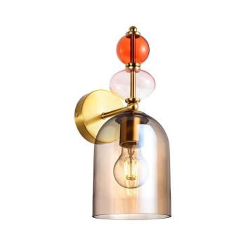 Light Prestige Fali lámpa TROPEA 1xE27/15W/230V arany/füstös bézs LP-2004/1W AM kép