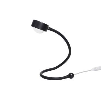 LIGHTME asztali lámpa Powerlens Snake, fekete, hajlékony karral kép