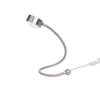 LIGHTME asztali lámpa Powerlens Snake, titán színű, hajlékony karral kép