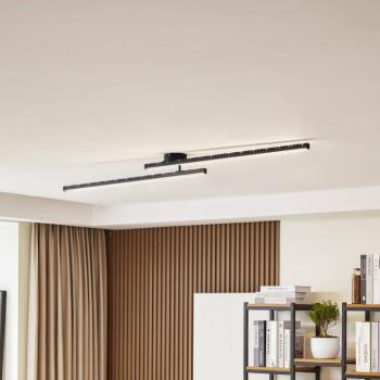 Lindby Aurendor LED mennyezeti világítás, 135 cm, fekete, fém kép