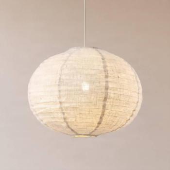 Lindby „Autumn” lógó világítás, bézs, Ø 40 cm, vászon, gömb kép