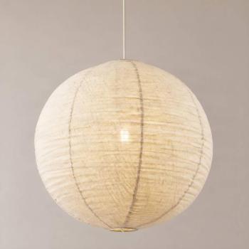 Lindby „Autumn” lógó világítás, bézs, Ø 60 cm, vászon, gömb kép
