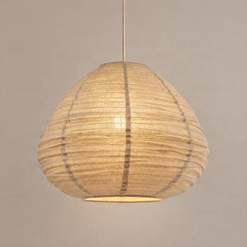 Lindby „Autumn” lógó világítás, taupe, Ø 40 cm, vászon, csepp alakú kép