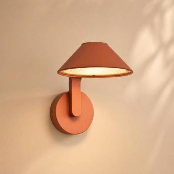 Lindby Capelo LED kültéri falilámpa, agyagszínű, Ø 20 cm, IP65