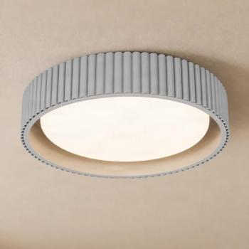 Lindby Colbie LED mennyezeti világítás, szürke, bordázott, Ø 46 cm, dimmelhető. kép