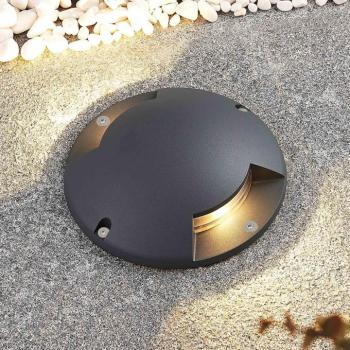Lindby Cormac LED padlófényszóró, 2 lámpás, Ø 21 cm, IP67 kép